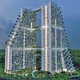 Illustration for article titled Two skyscrapers joined by a bridge that is a swimming pool